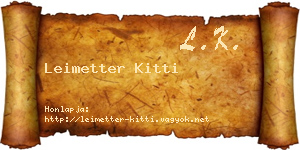 Leimetter Kitti névjegykártya